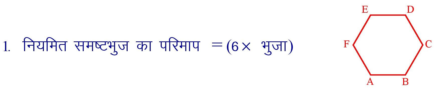 Perimeter of Regular Polygon formula in hindi