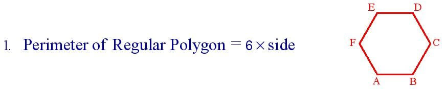 Perimeter of Regular Polygon formula in english