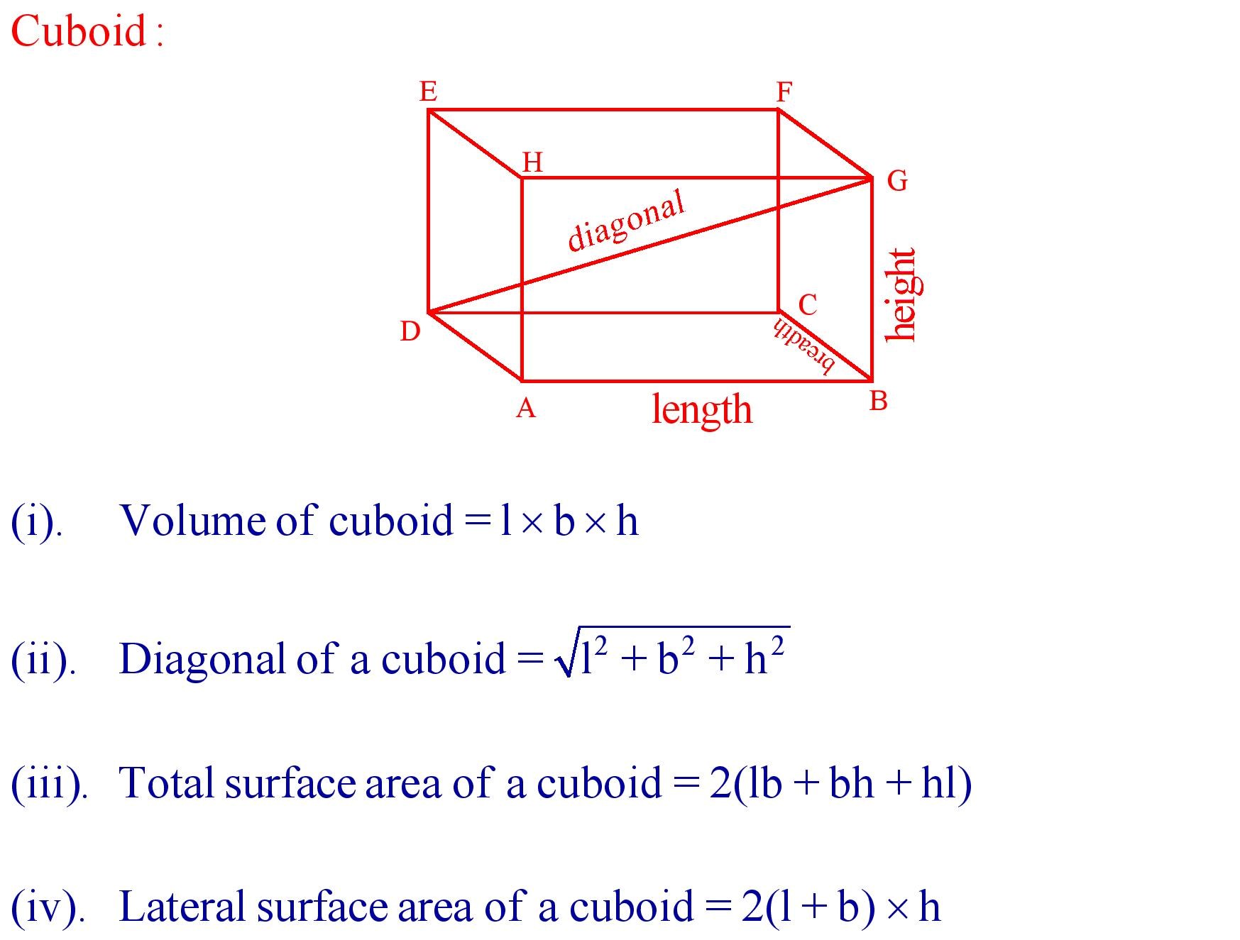 Cuboid Formula