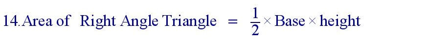 Area of Right Angle Triangle