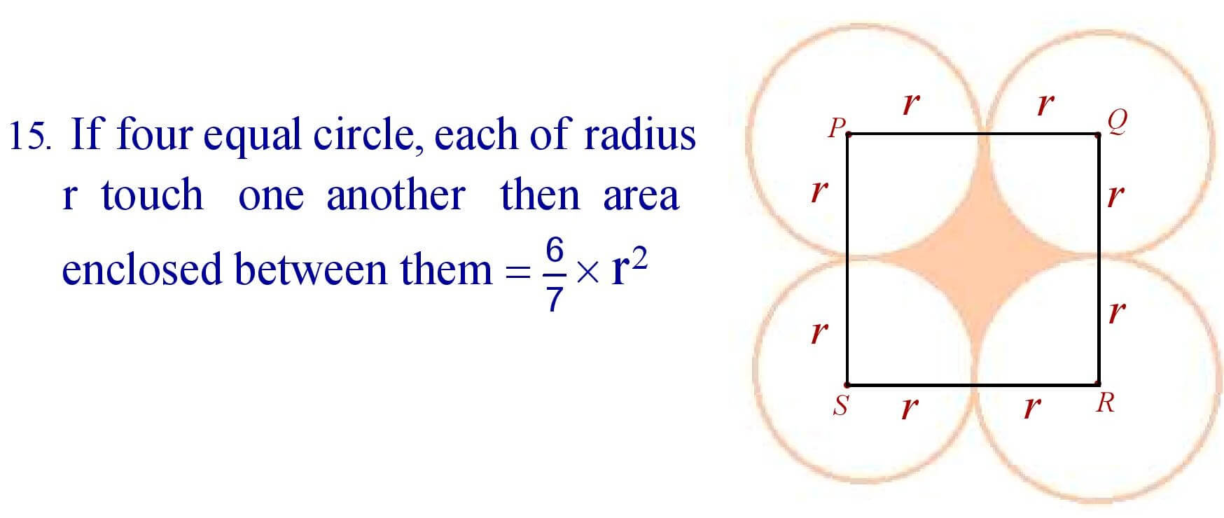 Area of circle in mensuration