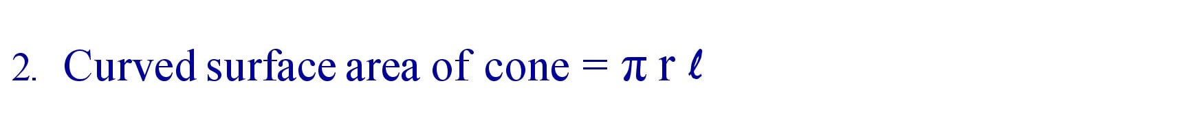 Curved surface area of cone