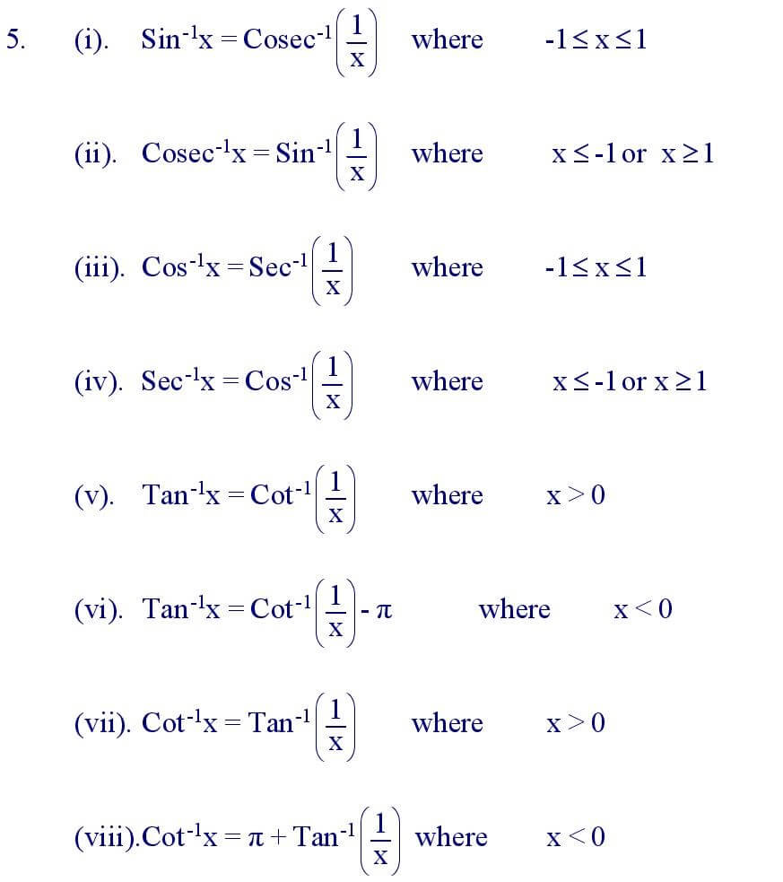 Inverse Circular formula