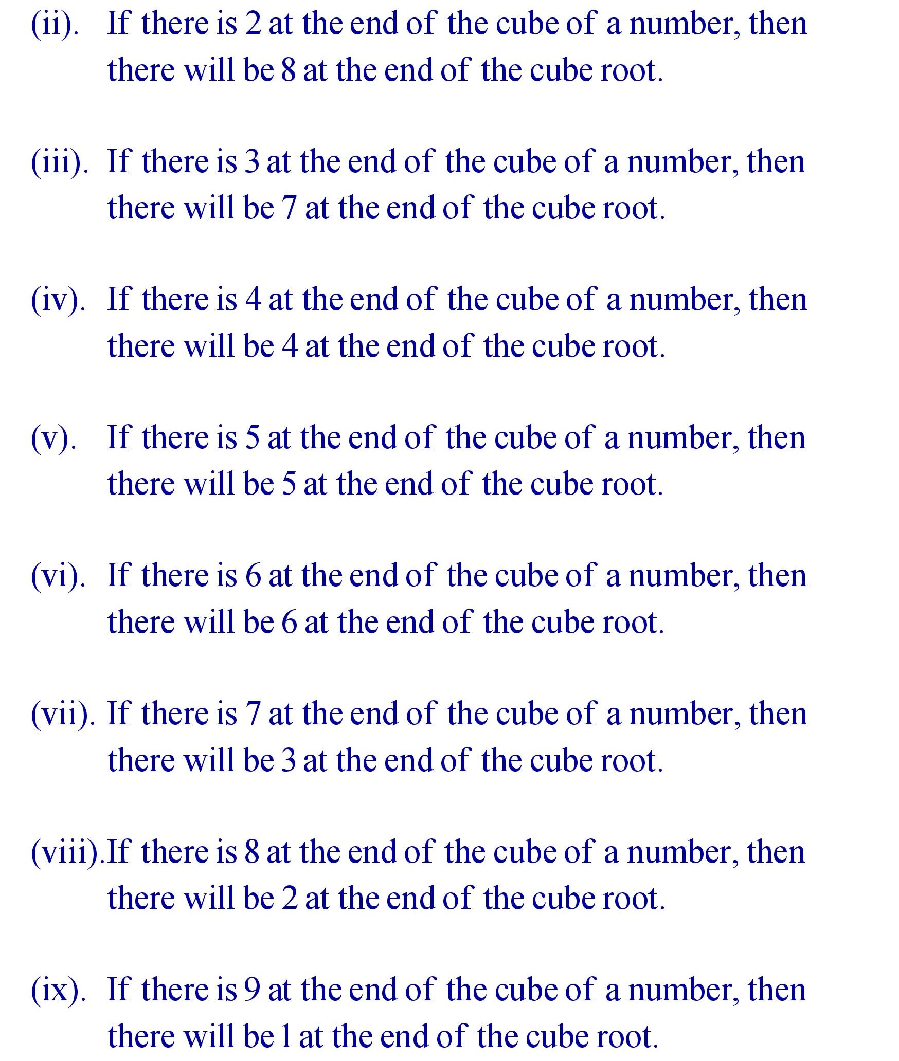 Properties of cube Root