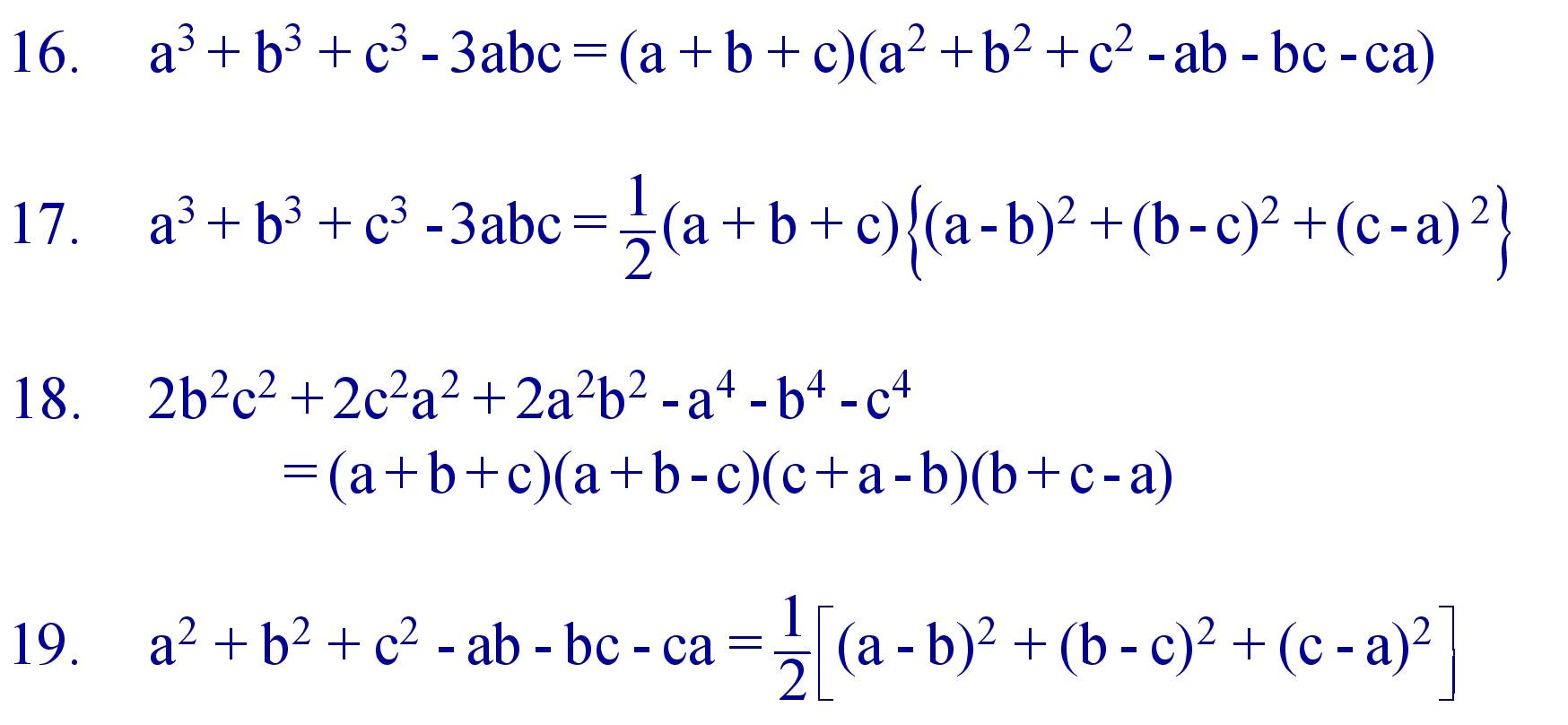 Algebra Basic Formula