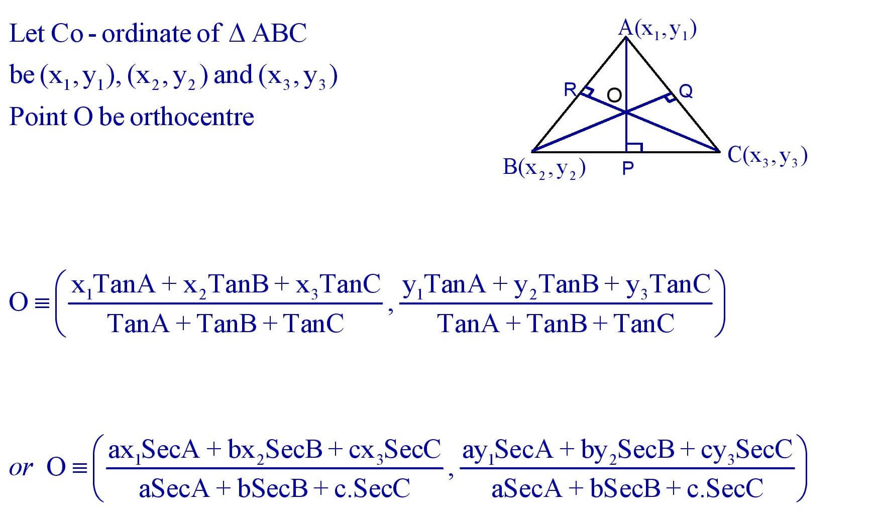 Orthocentre of Triangle ABC