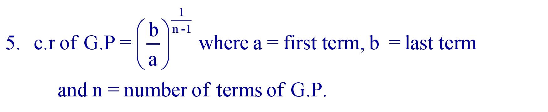 Common ratio of G.P