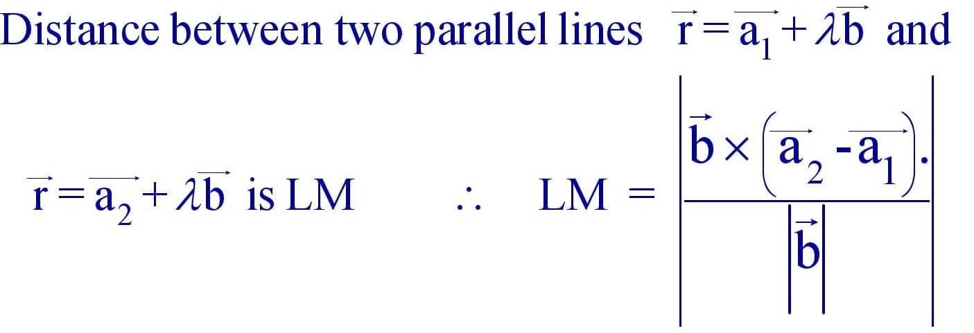 Distance between two parallel lines