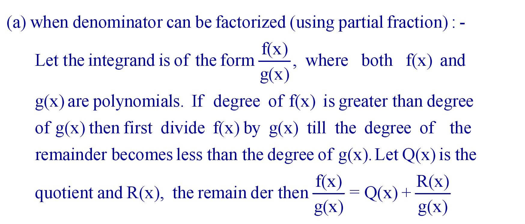 Integration of rational functions