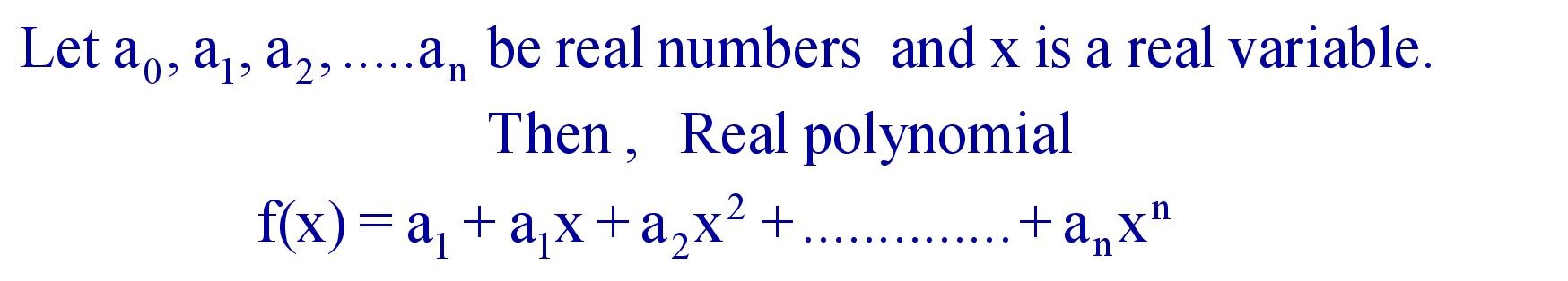 Real Polynomial