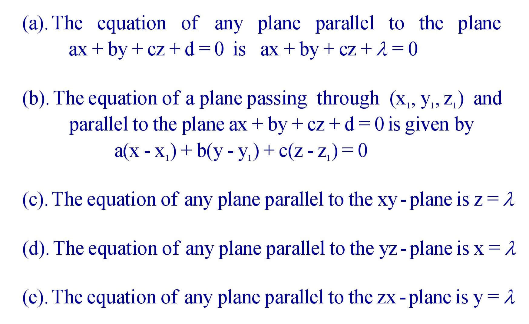 If given two planes parallel to each other.