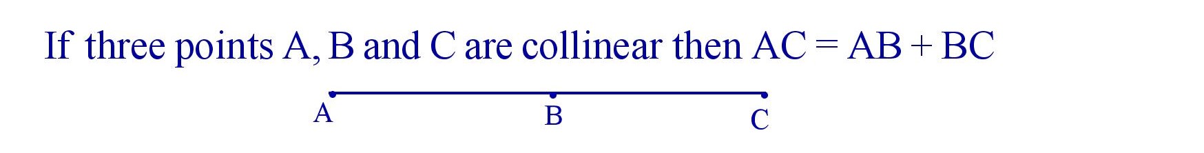 If three points are collinear