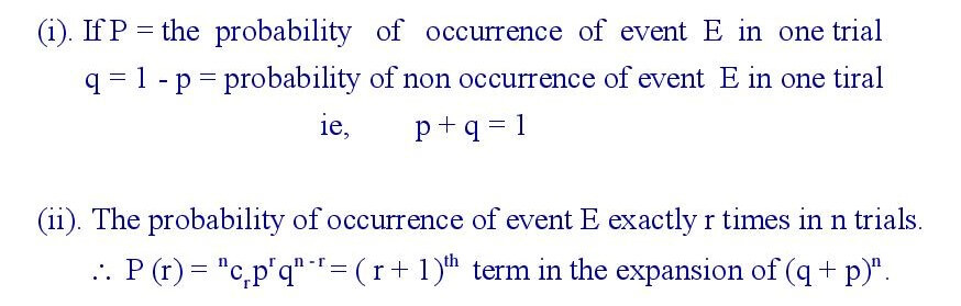 Binomial Theorem on Probability