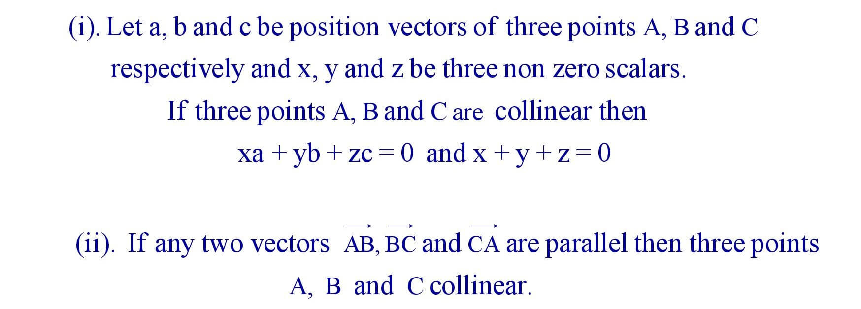 Collinearity of three Points