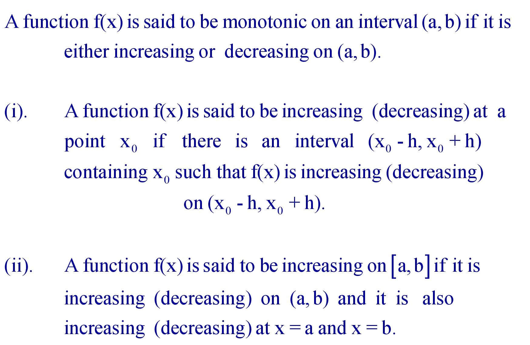 Monotonic Function