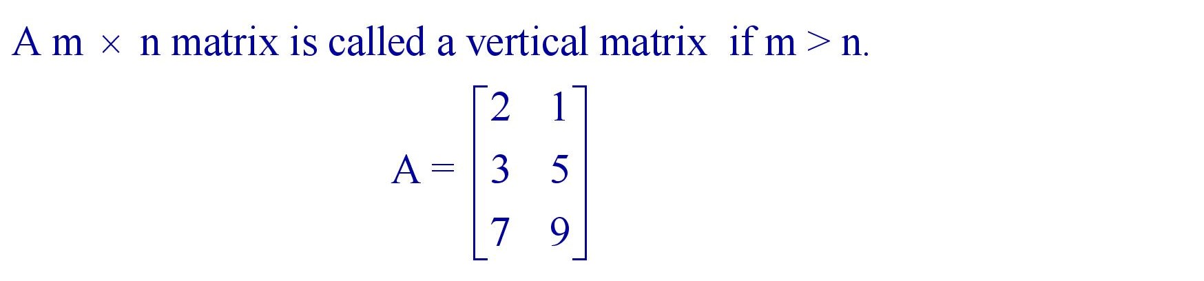 Vertical Matrix