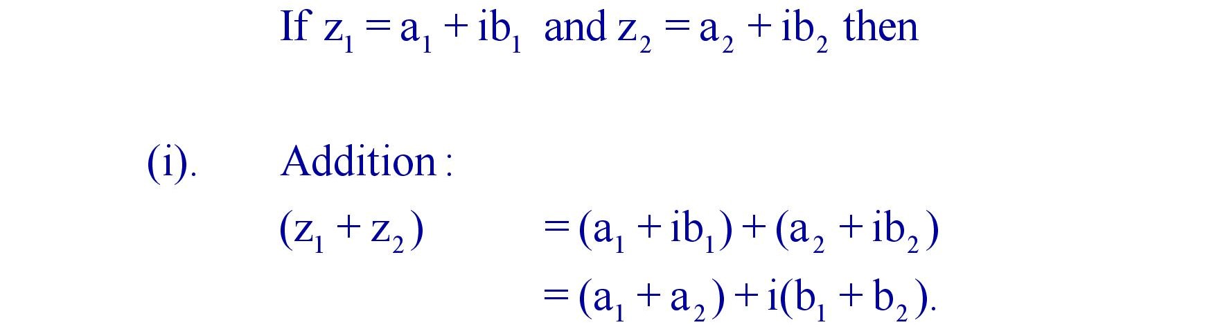 Algebraic operation with Complex Number