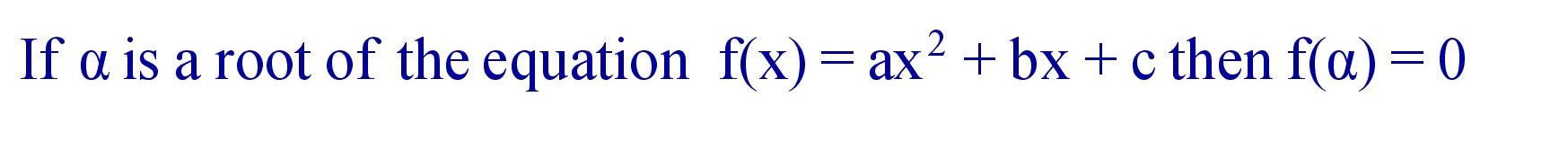 Roots of an Equation
