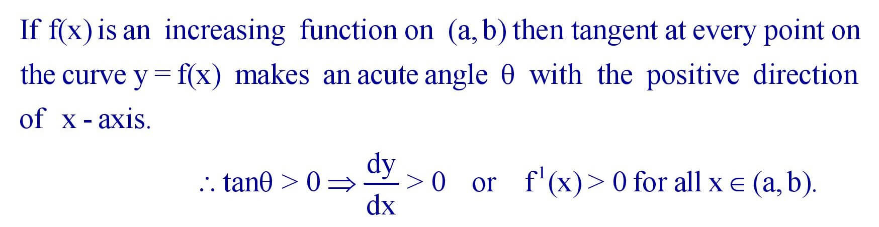 Necessary and Sufficient conditions for Monotonicity of function
