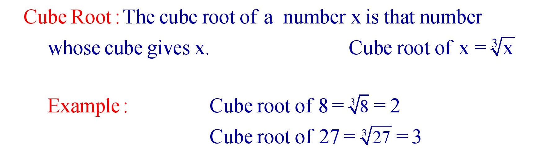 Cube Root
