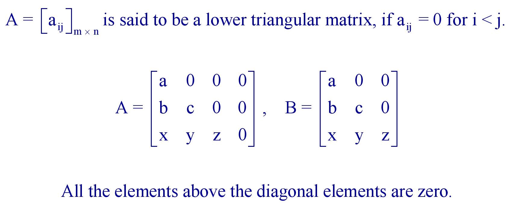 Lower Triangular Matrix