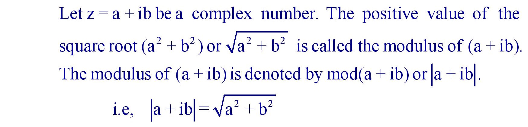 Modulus of a Complex Number
