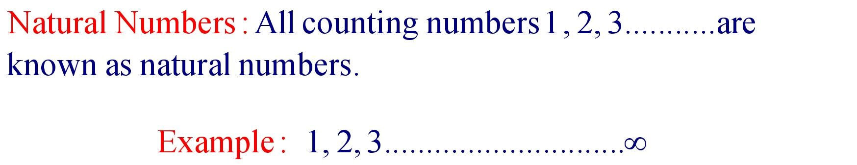 Natural Numbers Definition