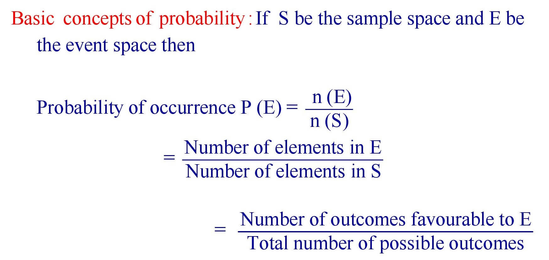 Probability Formula For 10th Class Formula In Maths