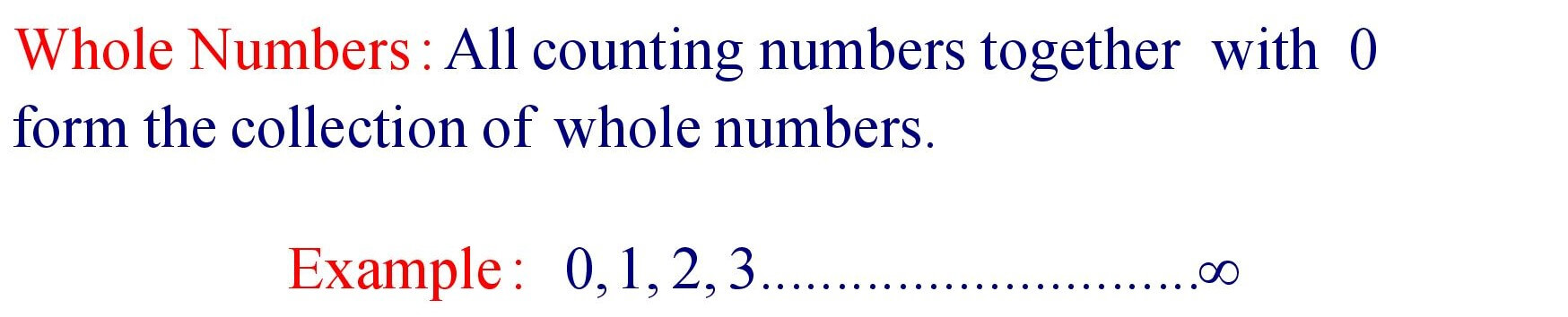 Whole Numbers Definition
