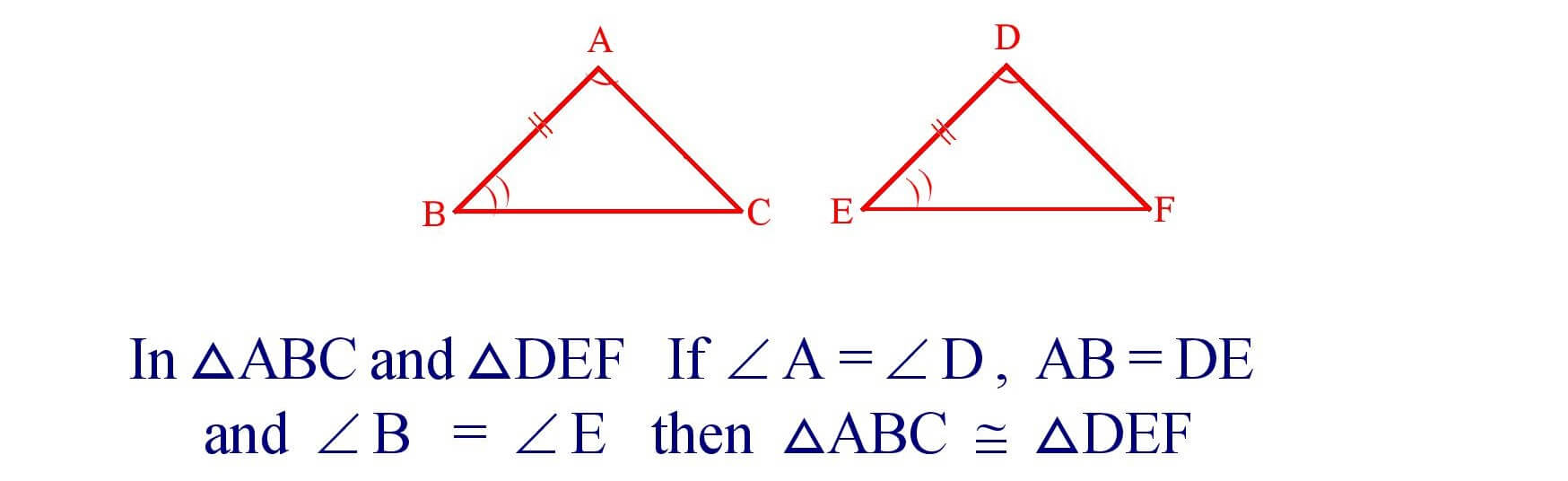 A - S - A Congruence of Triangles