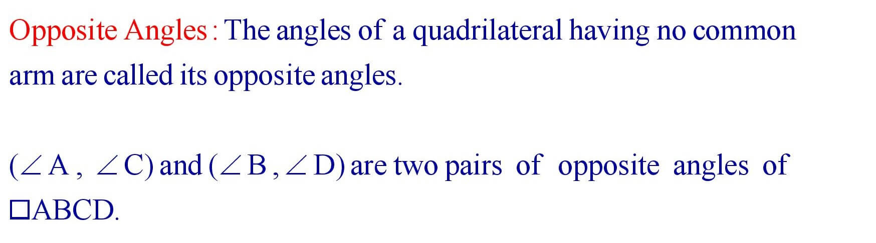 Consecutive Angles of Quadrilateral