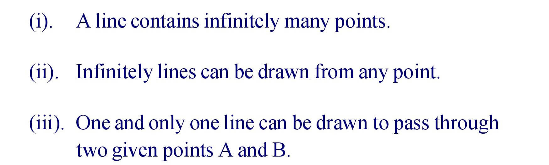 Incidence Axioms on Lines