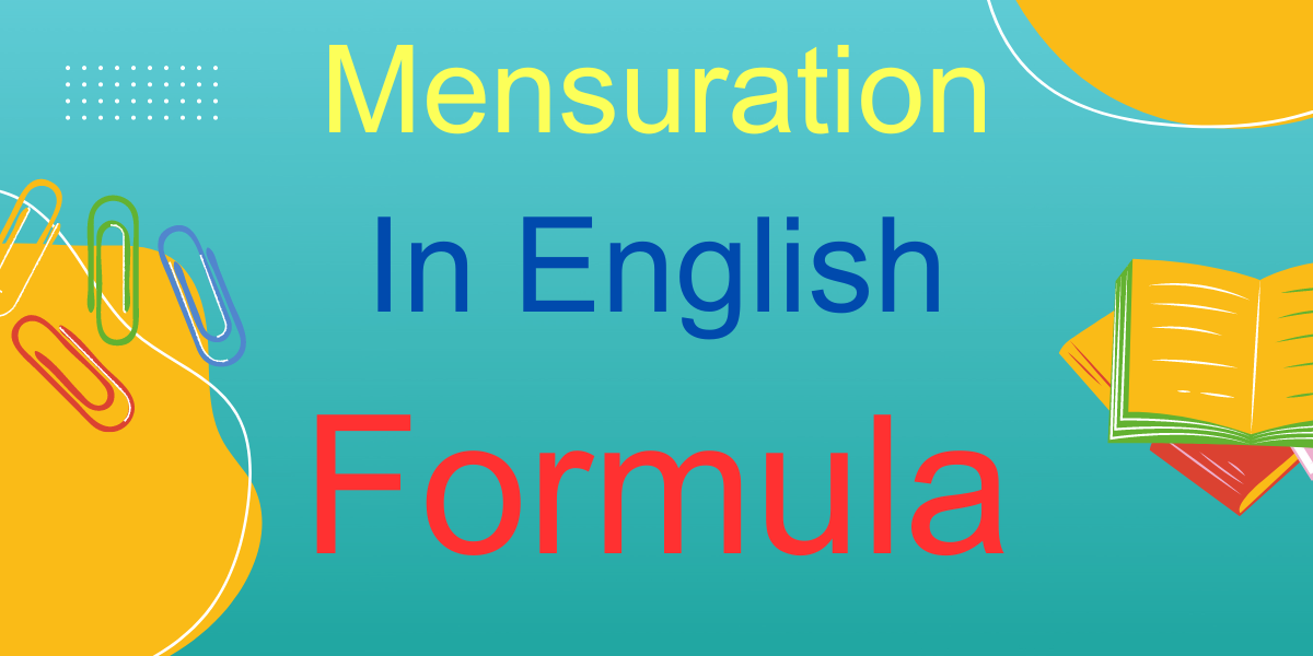 Mensuration Formula in English
