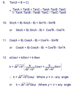 Compound Angle Formula » Formula In Maths
