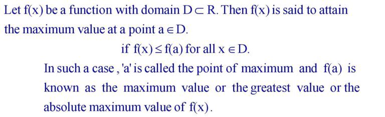 Maximum And Minimum Formula » Formula In Maths
