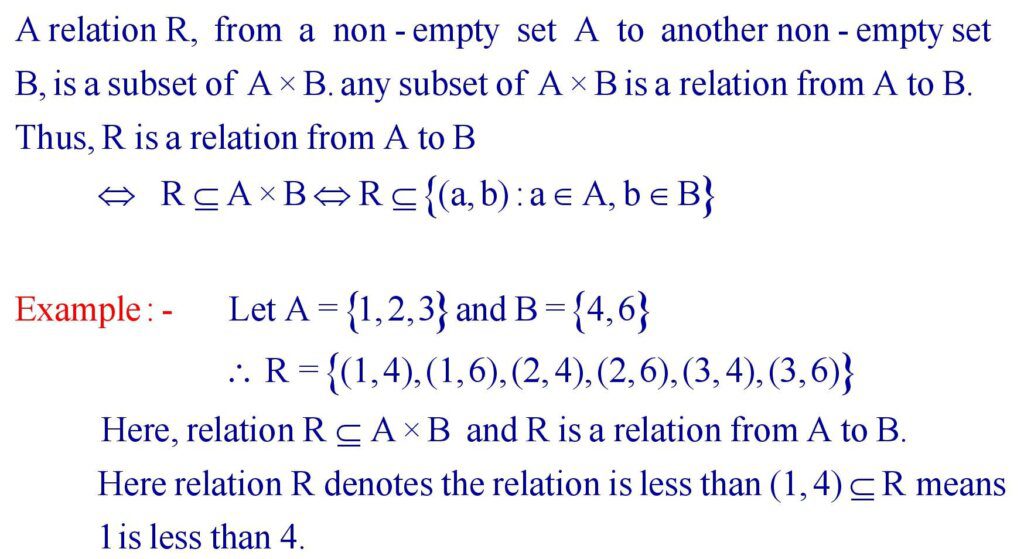 Relations Formula For 12th Class » Formula In Maths