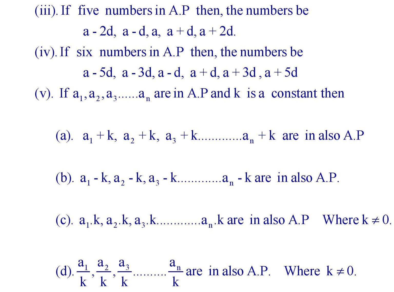 Sequence And Series Formula For 11th Class Formula In Maths